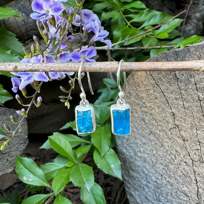 neon apatite earrings