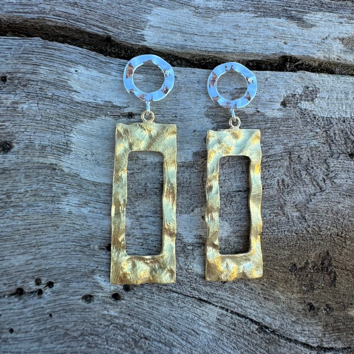 two tone earrings