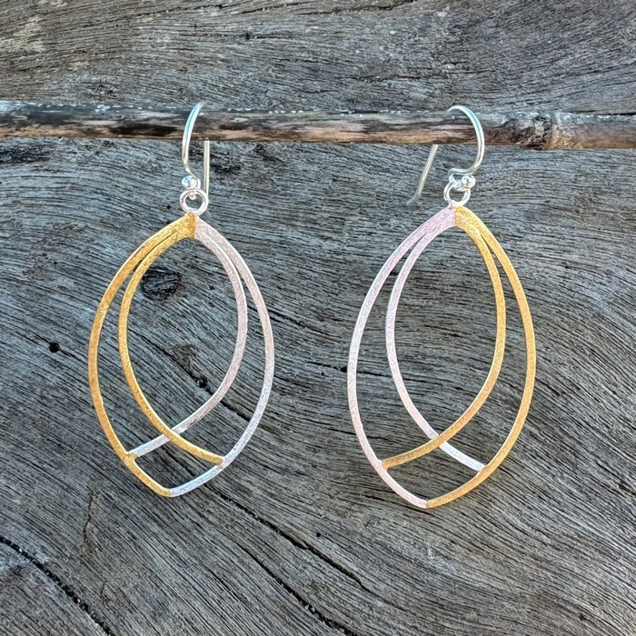 two tone earrings