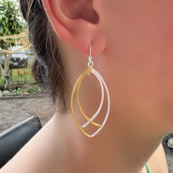 two tone earrings