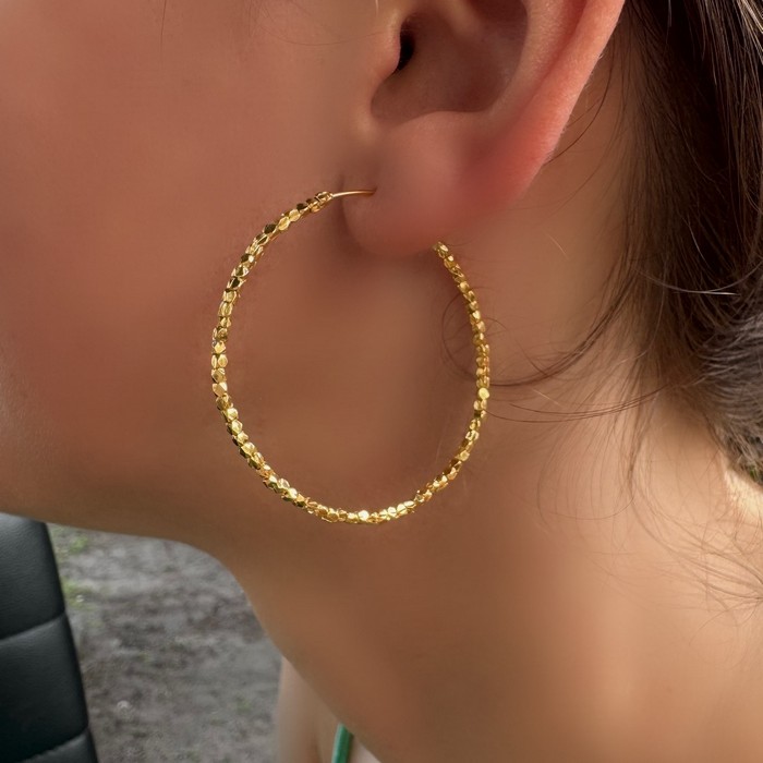 gold hoop earrings