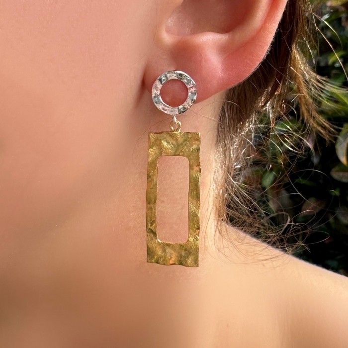 two tone earrings