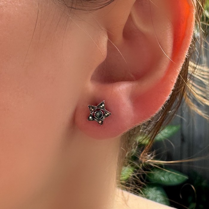 marcasite stud earrings