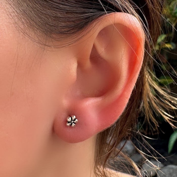 tiny flower earrings