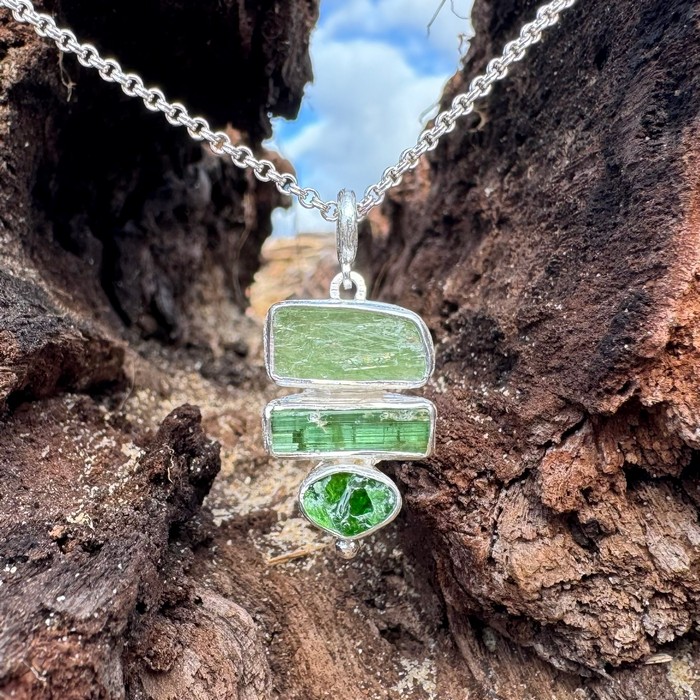 green gemstone pendant